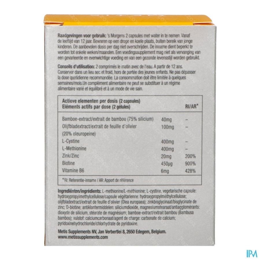 Metis Hair & Nails 09 Start 60 Plantaardige Capsules