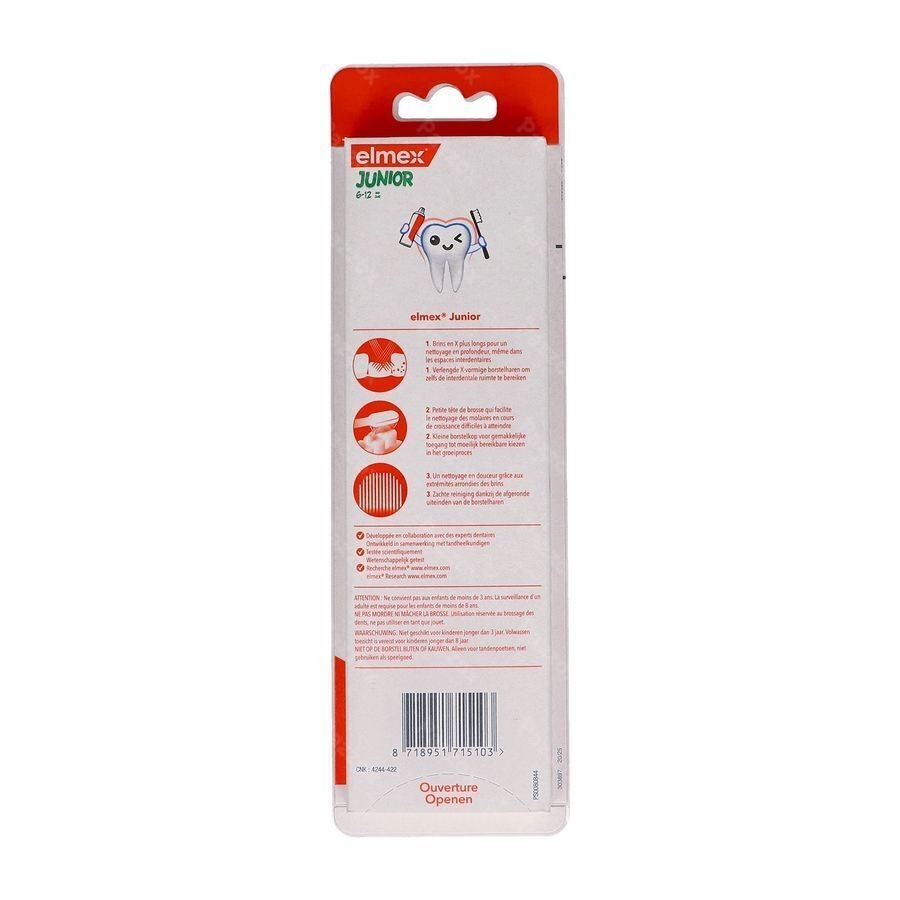 Elmex Tandenborstel Junior Zacht 6-12jaar Duopack