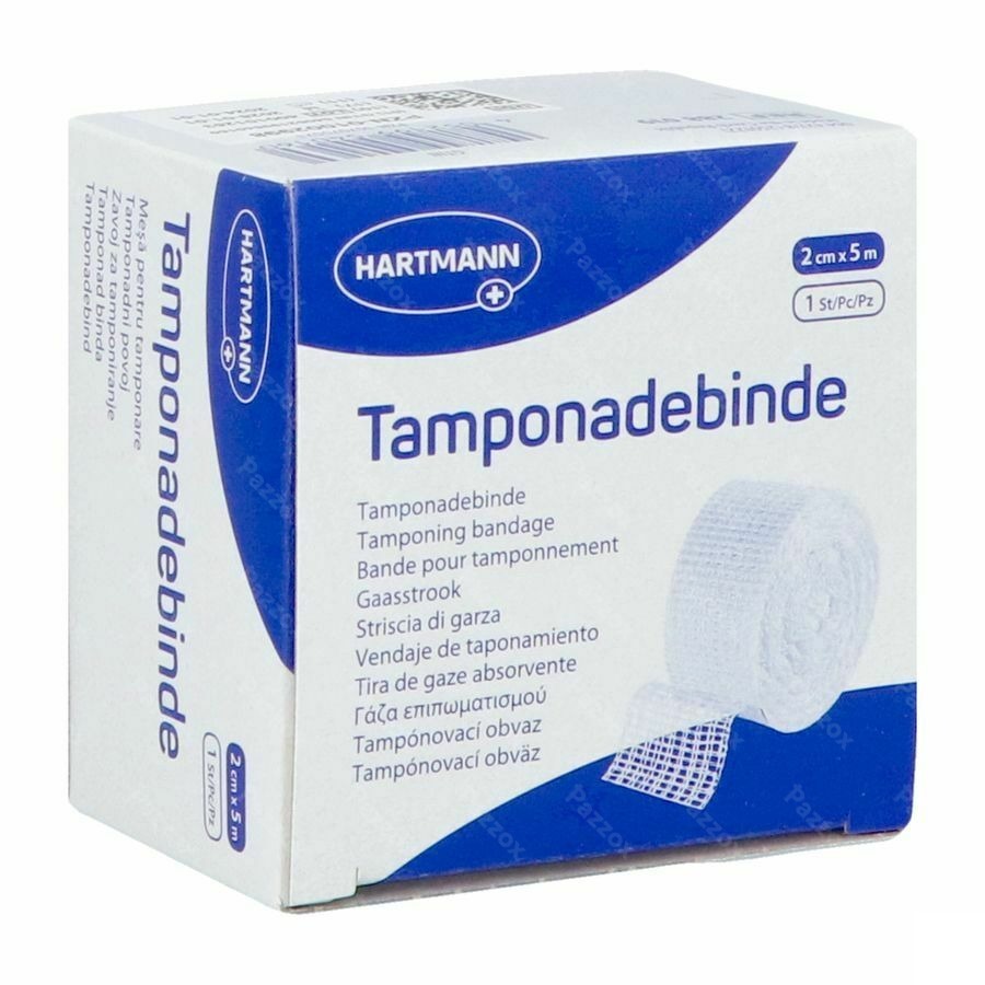 Hartmann Tamponadezwachtels 2cm x 5m