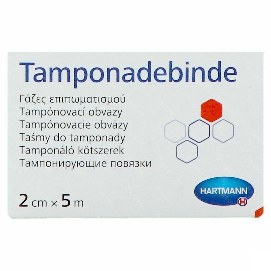 Hartmann Tamponadezwachtels 2cm x 5m