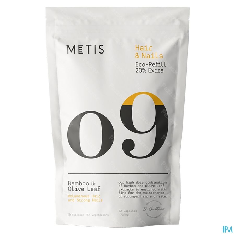 Metis Hair & Nails 09 Eco-Refill 72 Plantaardige Capsules