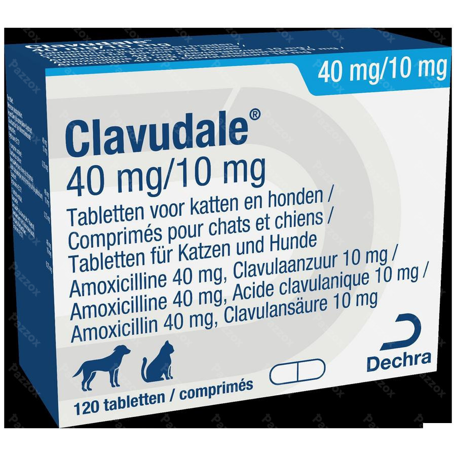 Clavudale 40mg/ 10mg Kat Hond Blister Tabl 120