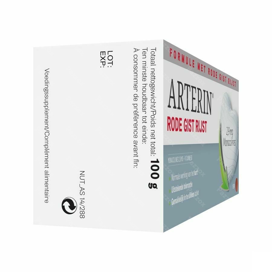 Arterin Rode Gist Rijst Comp 180