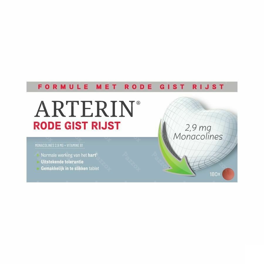 Arterin Rode Gist Rijst Comp 180
