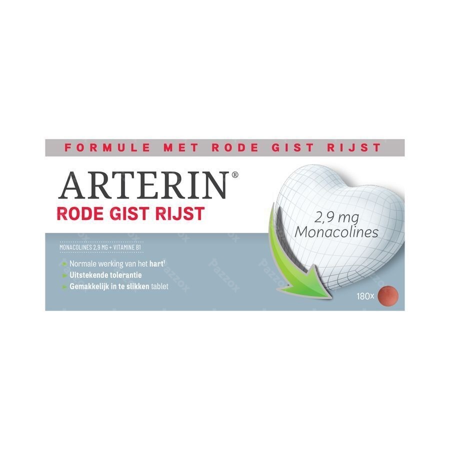 Arterin Rode Gist Rijst Comp 180