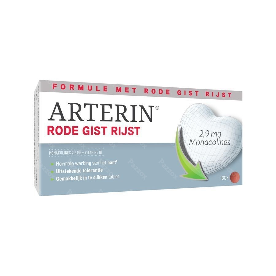 Arterin Rode Gist Rijst Comp 180