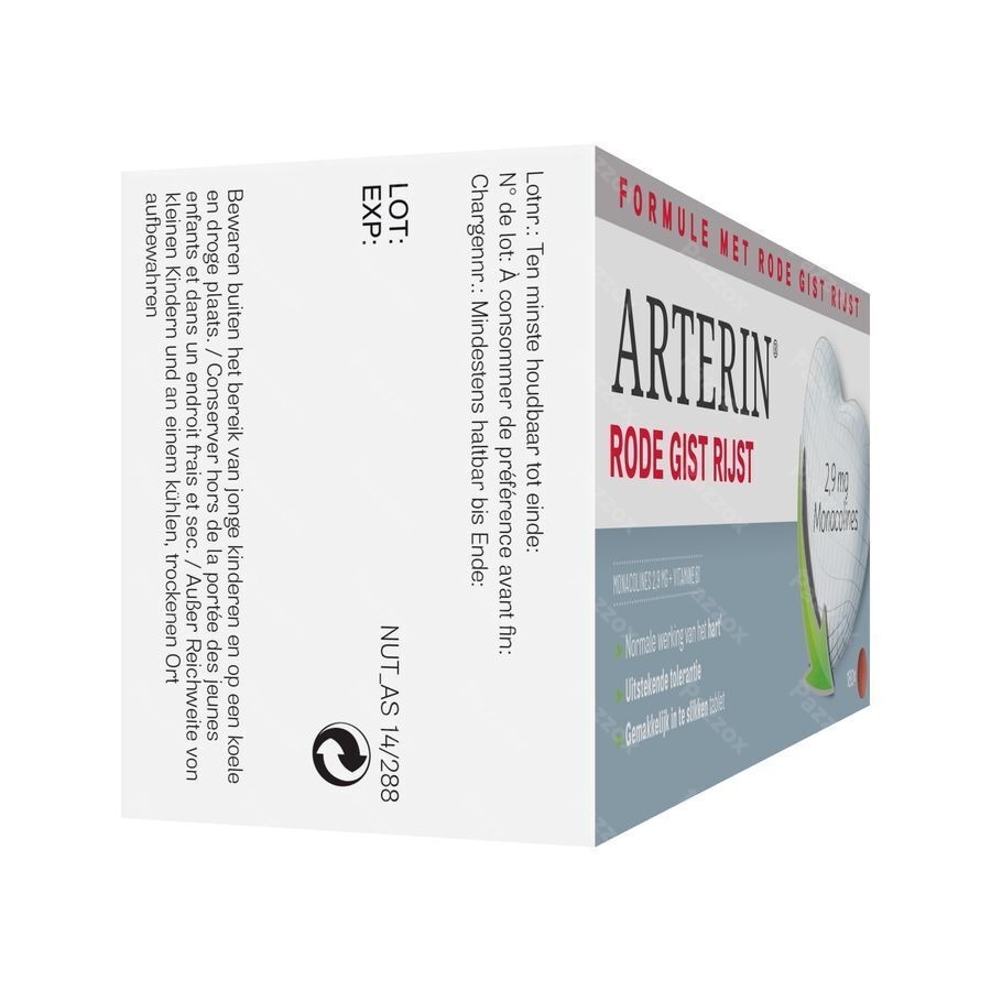 Arterin Rode Gist Rijst Comp 180