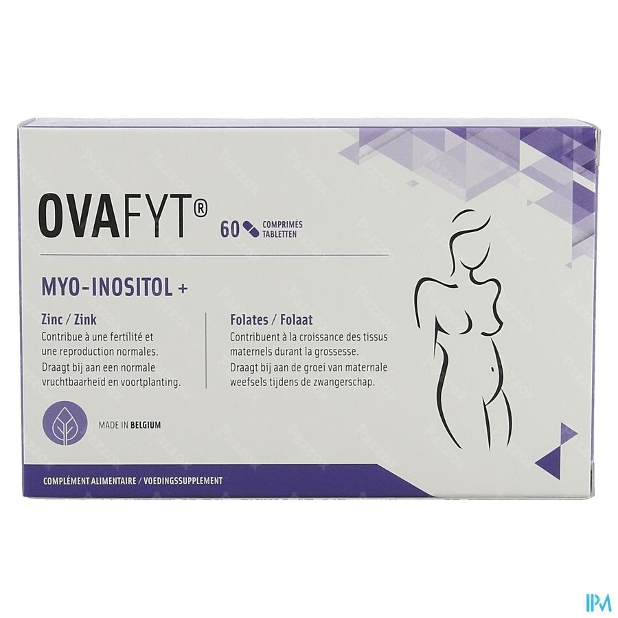 Ovafyt Myo-Inosiol + Zink + Folaat Vruchtbaarheid en Zwangerschap 60 Tabletten
