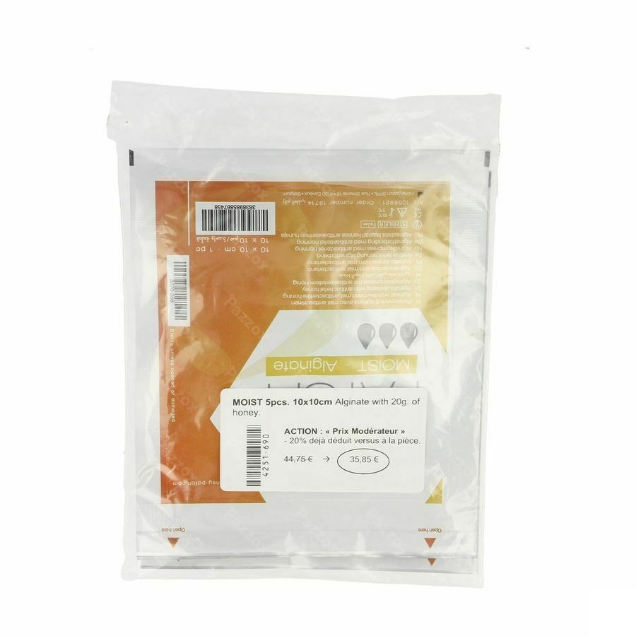 Honeypatch Moist Genez.hon. 20g+alg.ster 10x10cm 5