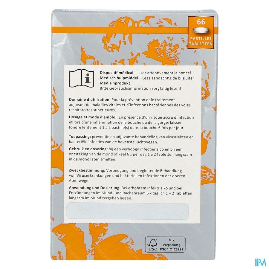 Cystus 052 Infectblocker Orange 66 Pastilles