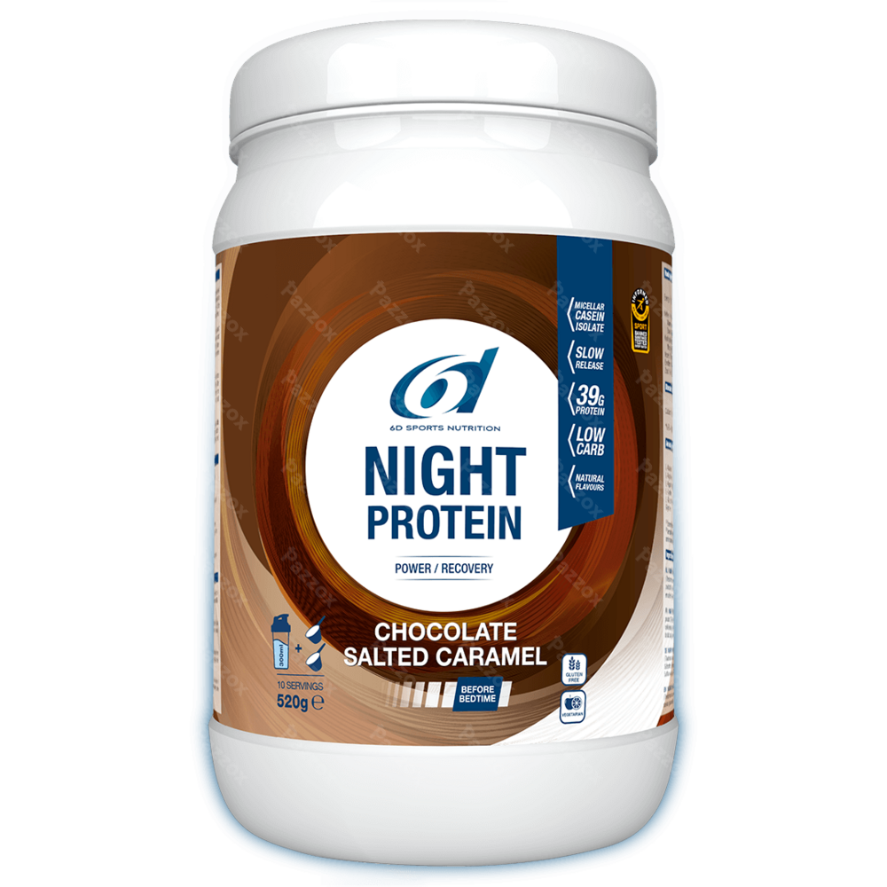 6d Sports Nutrition Night Protein Chocolate Salted Caramel 520g