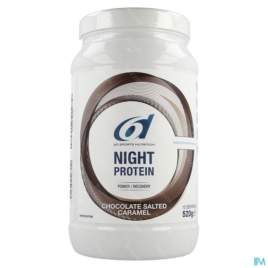 6d Sports Nutrition Night Protein Chocolate Salted Caramel 520g