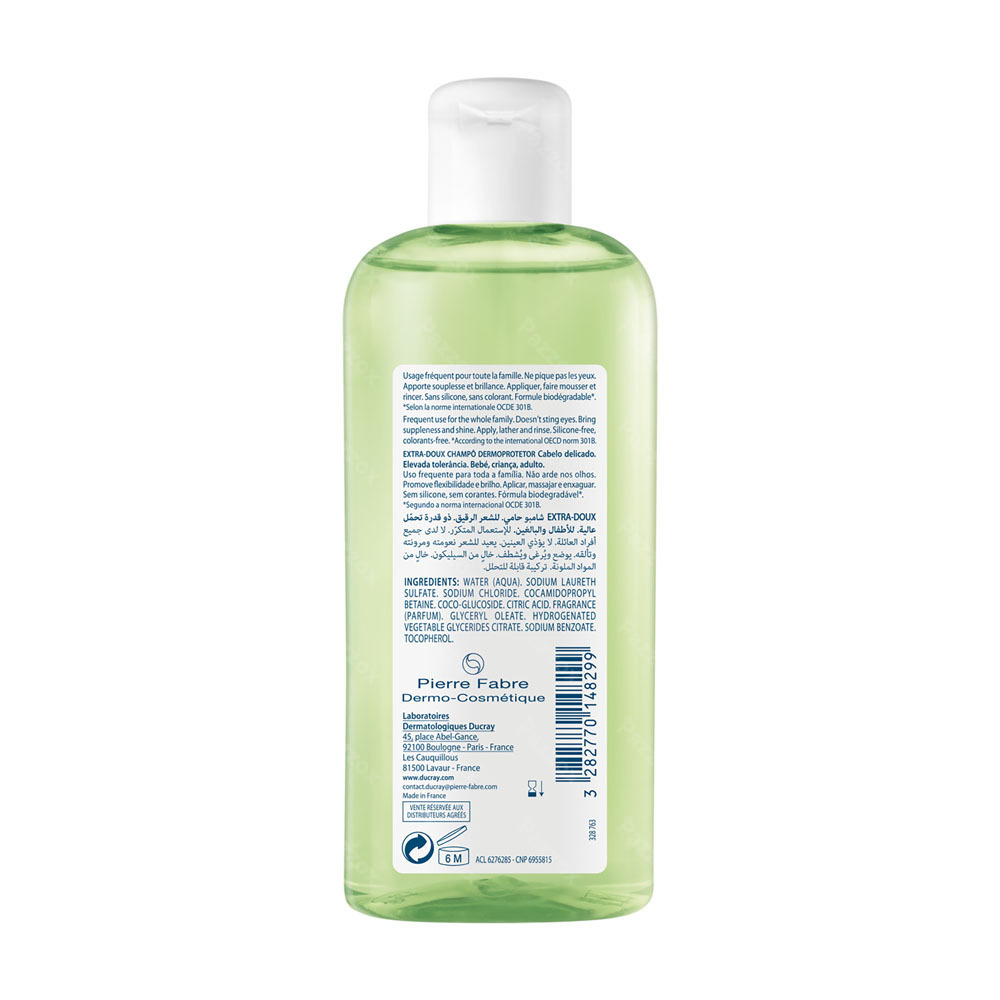 Ducray Extra-doux Huidbescherm. Shampoo 200ml Nf