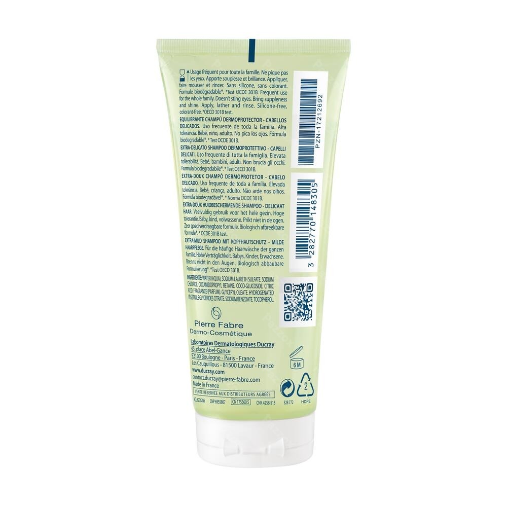 Ducray Extra-doux Huidbescherm. Shampoo 100ml Nf