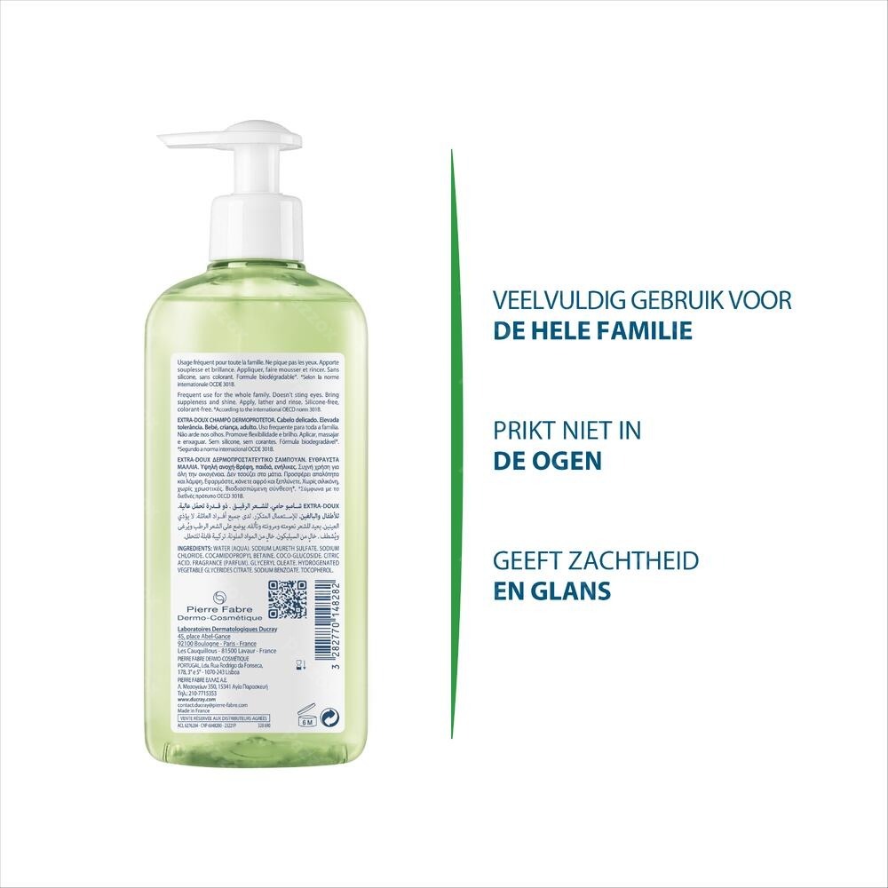 Ducray Extra-doux Huidbescherm. Shampoo 100ml Nf