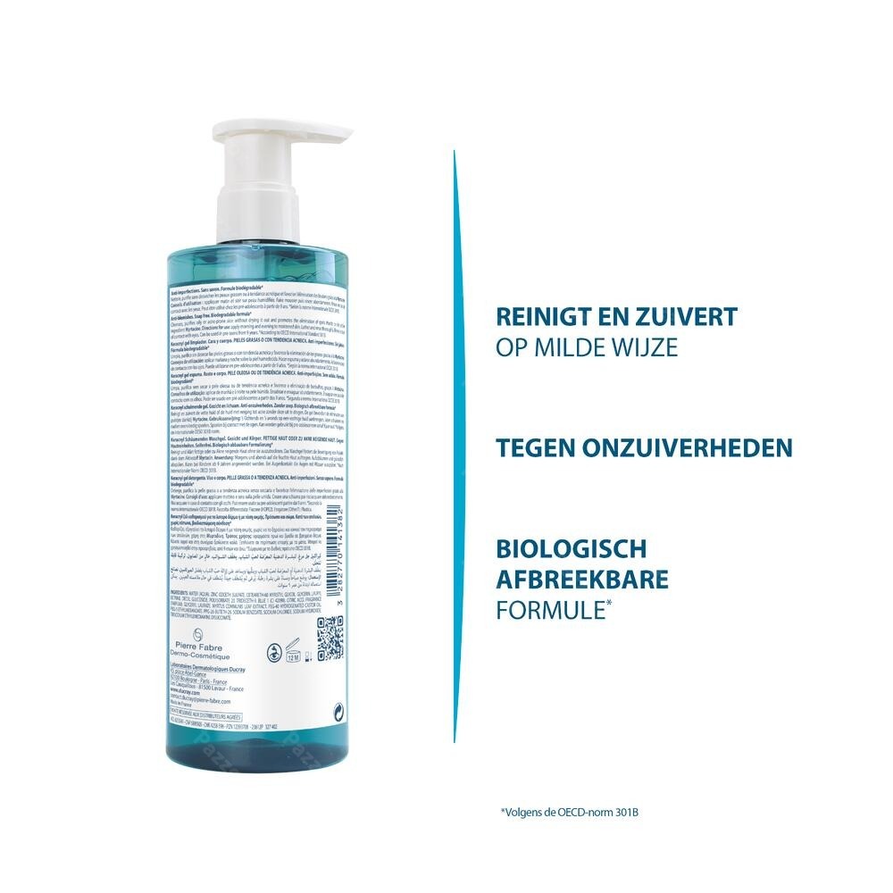 Ducray Keracnyl Schuimende Gel 400ml Nf