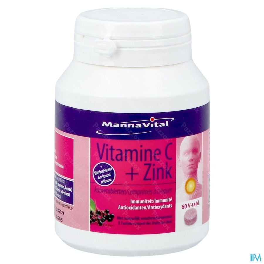 Mannavital Vitamine C + Zink 60 Kauwtabletten