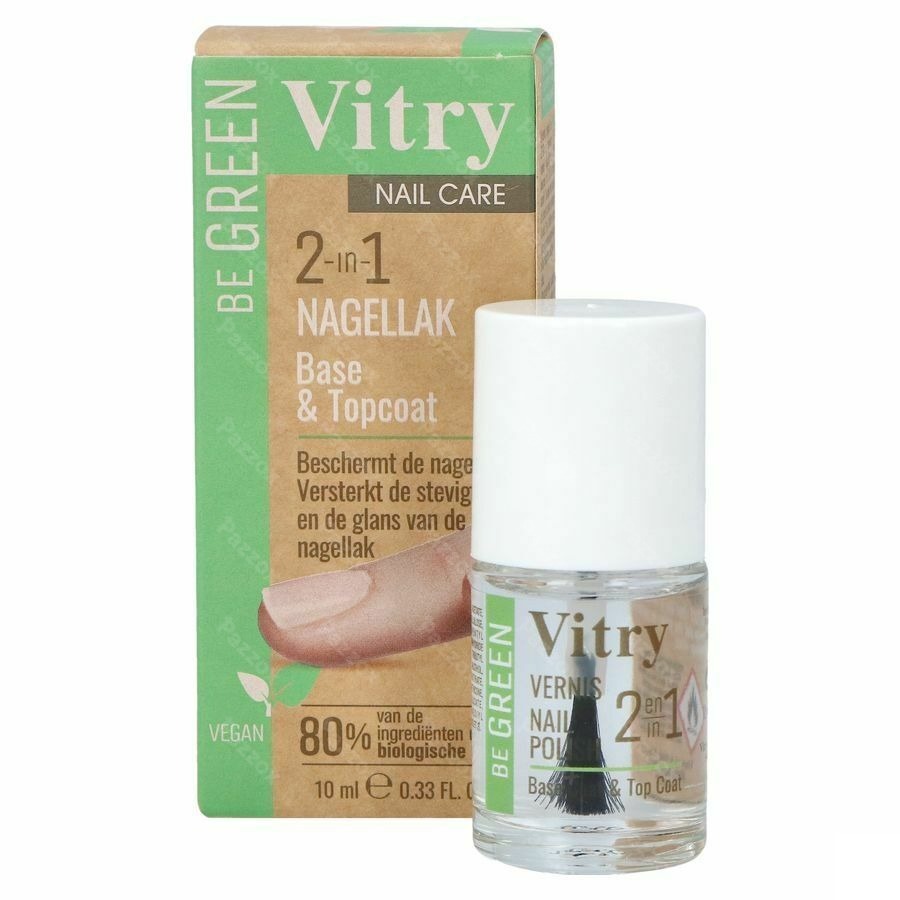 Nagellak Be Green 2&1 Base & Top Coat 10ml