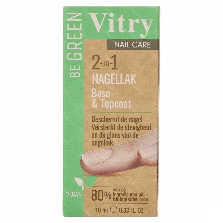 Nagellak Be Green 2&1 Base & Top Coat 10ml
