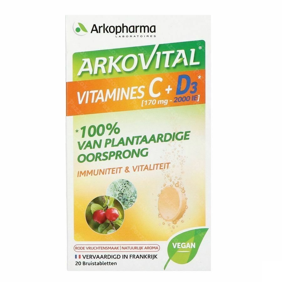Arkopharma Arkovital Vitamine C + D3 20 Bruistabletten