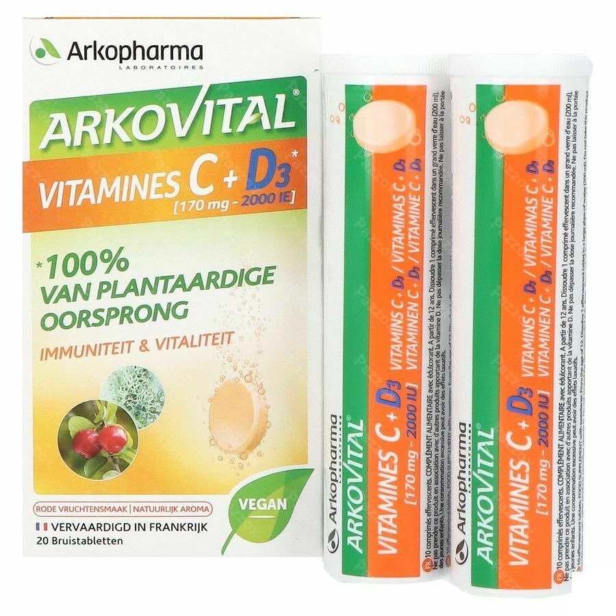 Arkopharma Arkovital Vitamine C + D3 20 Bruistabletten
