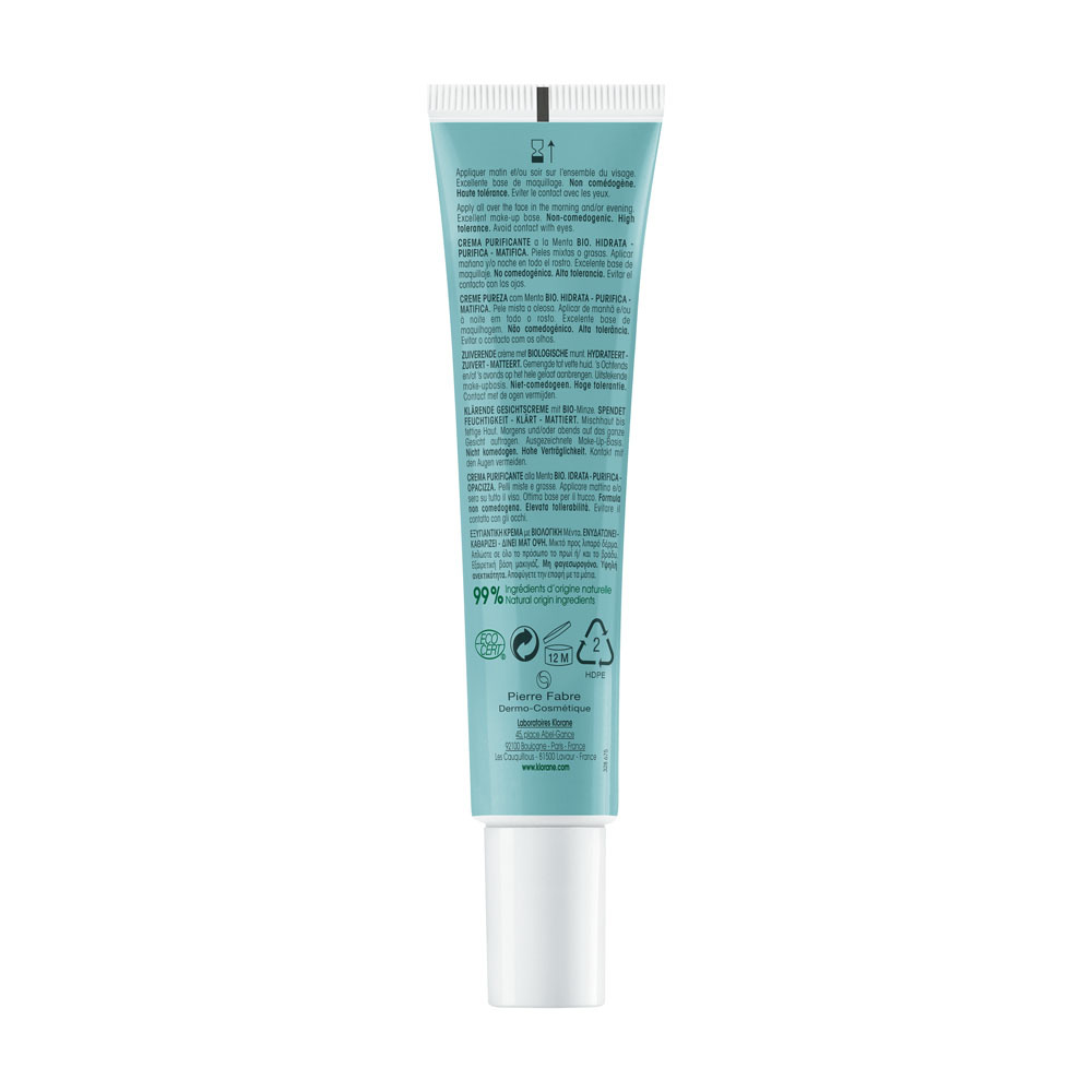 Klorane Gezicht Aquatic Munt Zuiverende Creme 40ml