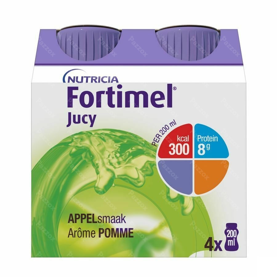 Fortimel Jucy Appelsmaak Flesjes 4x200ml