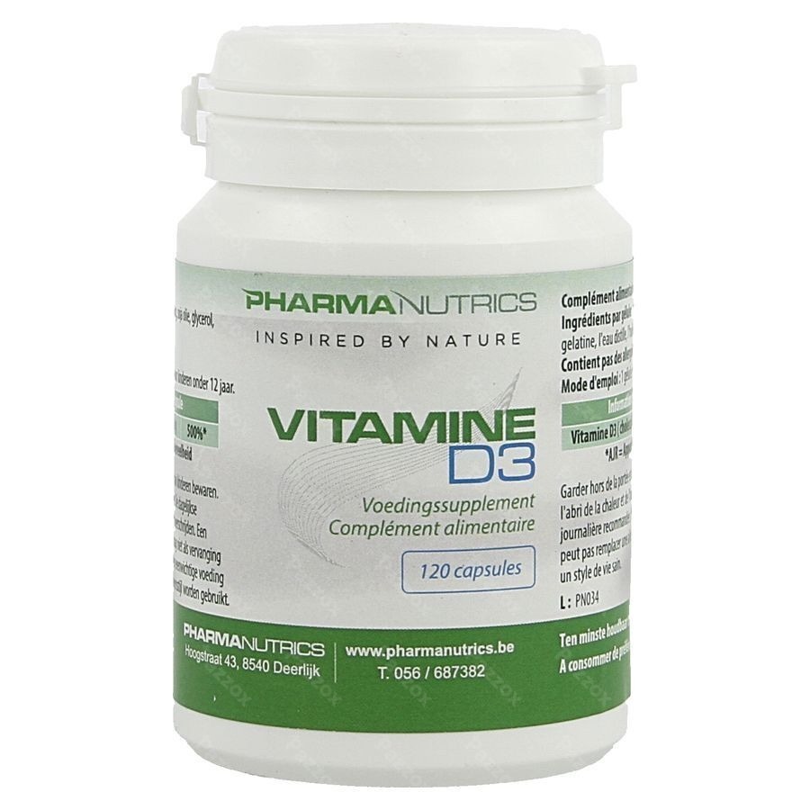 Vit D3 Caps 120 Pharmanutrics