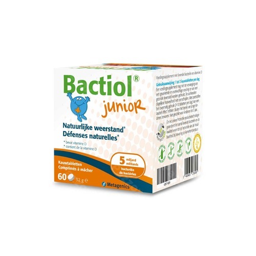 Bactiol Junior Voedingssupplement Probiotica 60 Kauwtabletten