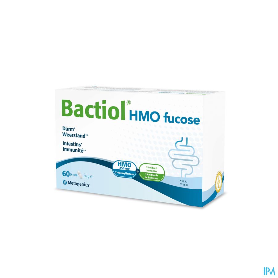 Metagenics Bactiol Hmo Fucose Voedingssupplement Probiotica 60 Capsules afbeelding