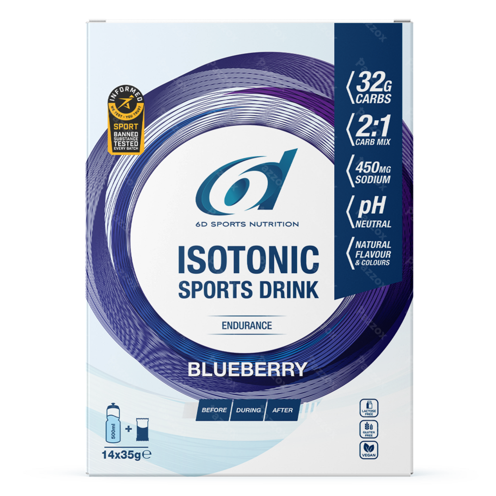 6d Isotonic Sports Drink Blueberry Pdr Zakje14x35g kopen Pazzox