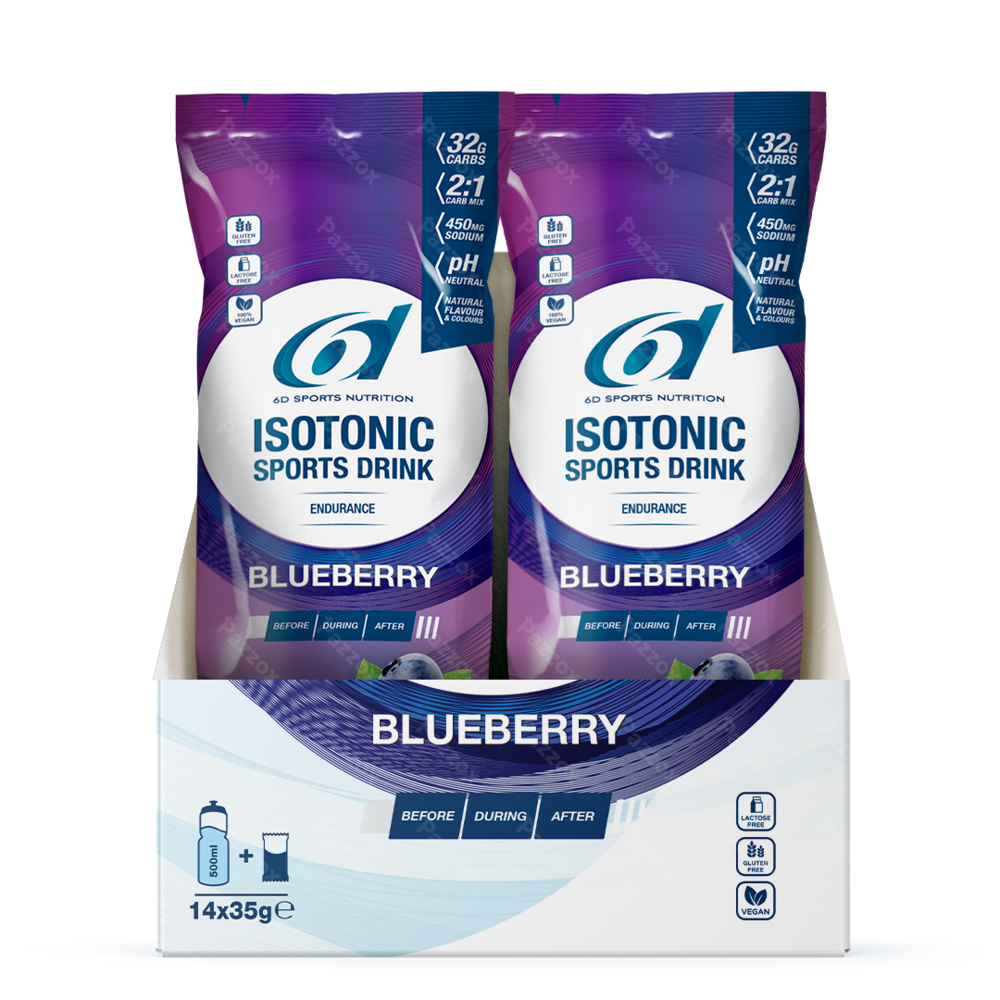 6d Isotonic Sports Drink Blueberry Pdr Zakje14x35g