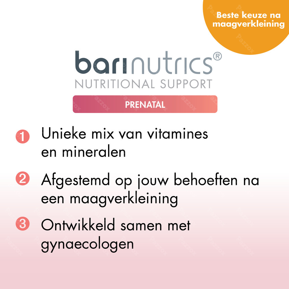 BariNutrics Prenatal Kinderwens tot Einde Borstvoeding 60 Capsules