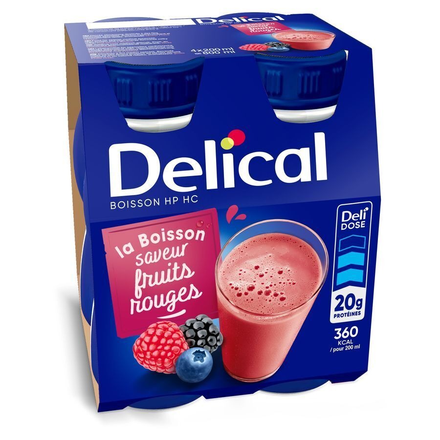 Delical Hphc 360 Rode Vruchten 4x200ml