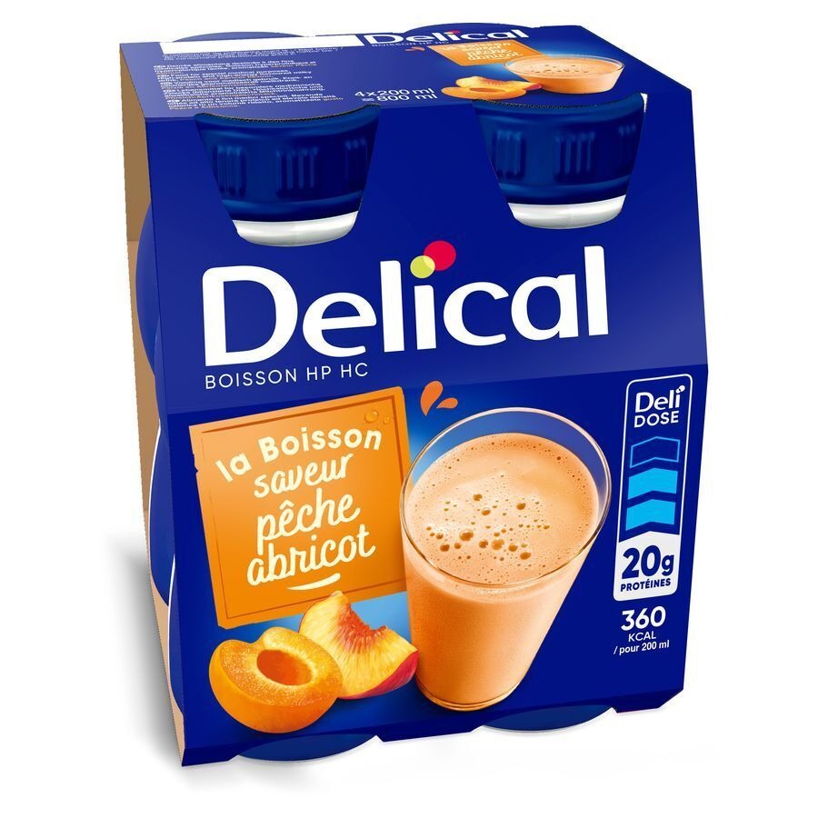 Delical Hphc 360 Perzik-abrikoos 4x200ml