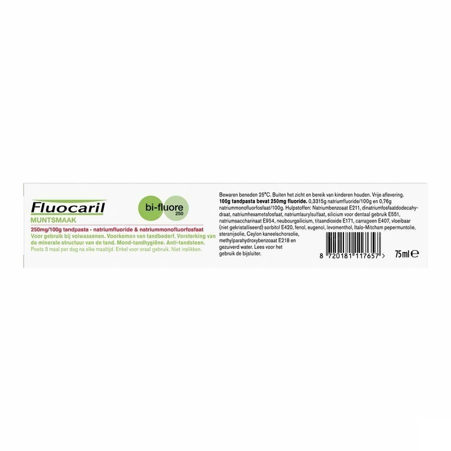 Fluocaril Bi-fluor 250 Tandp. Munt 250mg/100g 75ml