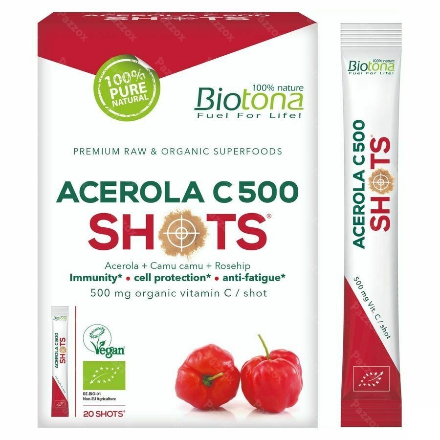 Biotona Acerola C 500 Shot Zakje 20x2,2g