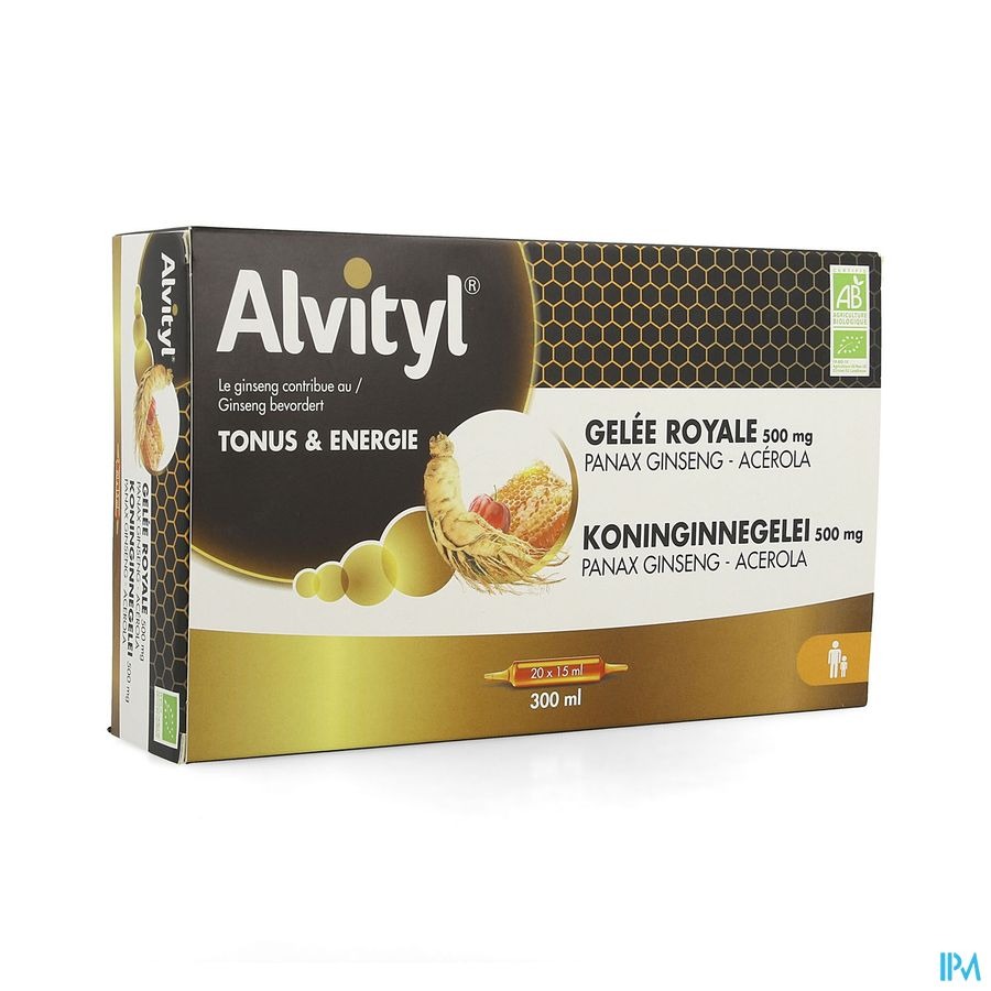 Alvityl Koninginnegelei Ginseng Acerola 20x15ml