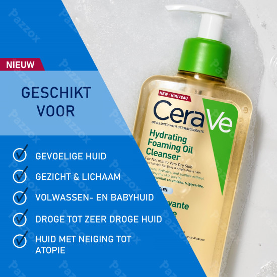 CeraVe Hydraterende Schuimende Reinigingsolie Normale tot Zeer Droge Huid 473ml
