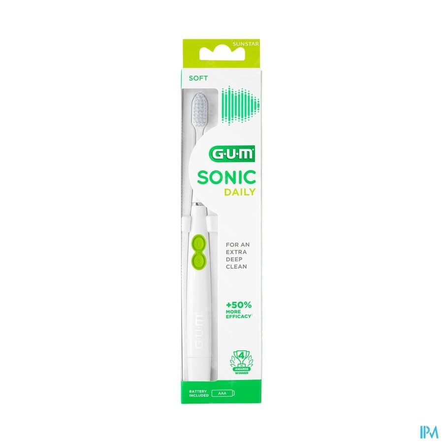 Gum Sonic Daily Batterij Tandenborstel Wit