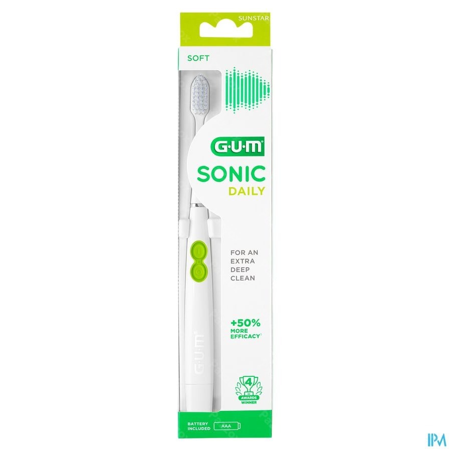 Gum Sonic Daily Batterij Tandenborstel Wit