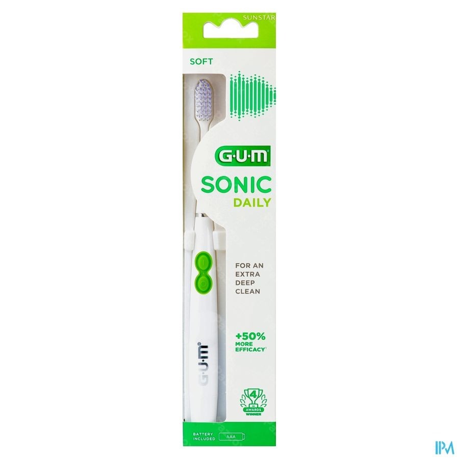 Gum Sonic Daily Batterij Tandenborstel Wit