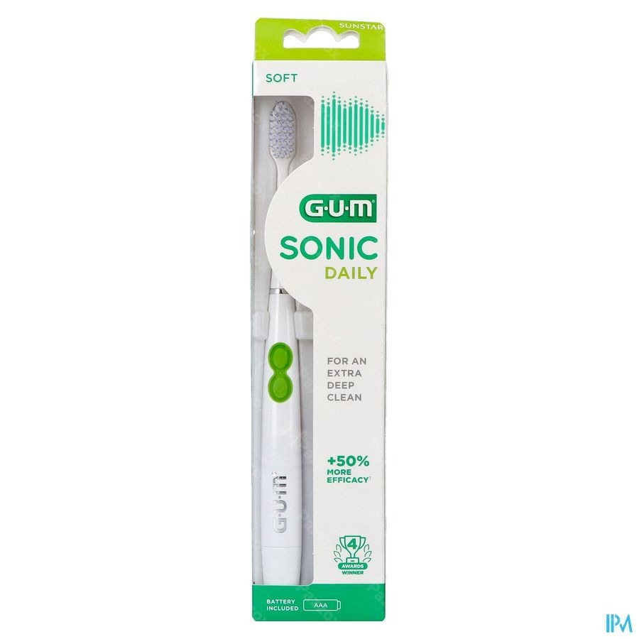 Gum Sonic Daily Batterij Tandenborstel Wit