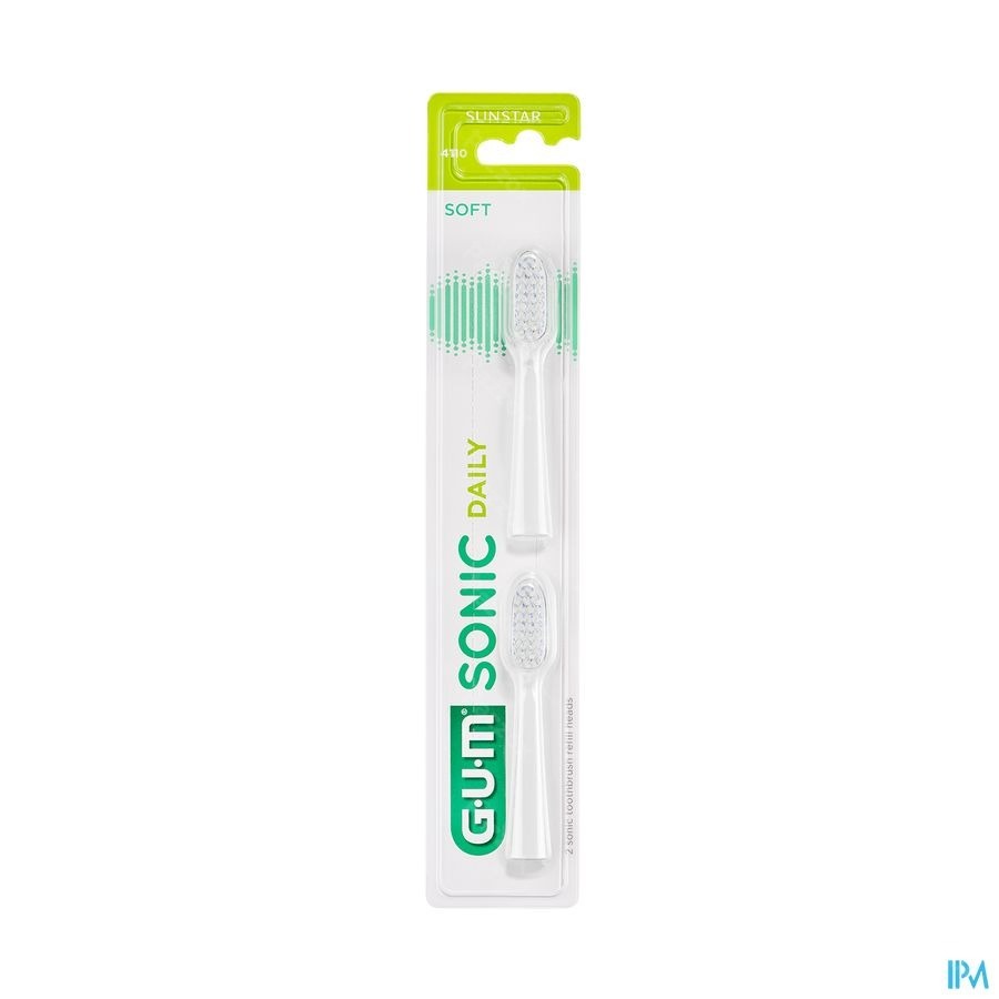 Gum Sonic Daily Batterij Tanden Opzetborstel Wit 2