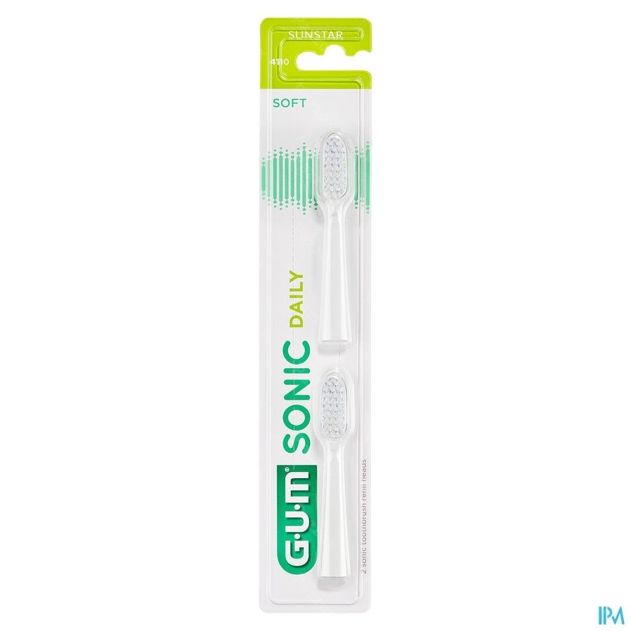 Gum Sonic Daily Batterij Tanden Opzetborstel Wit 2