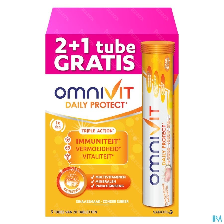 Omnivit Daily Protect Bruistabletten 2+1 tubes Gratis