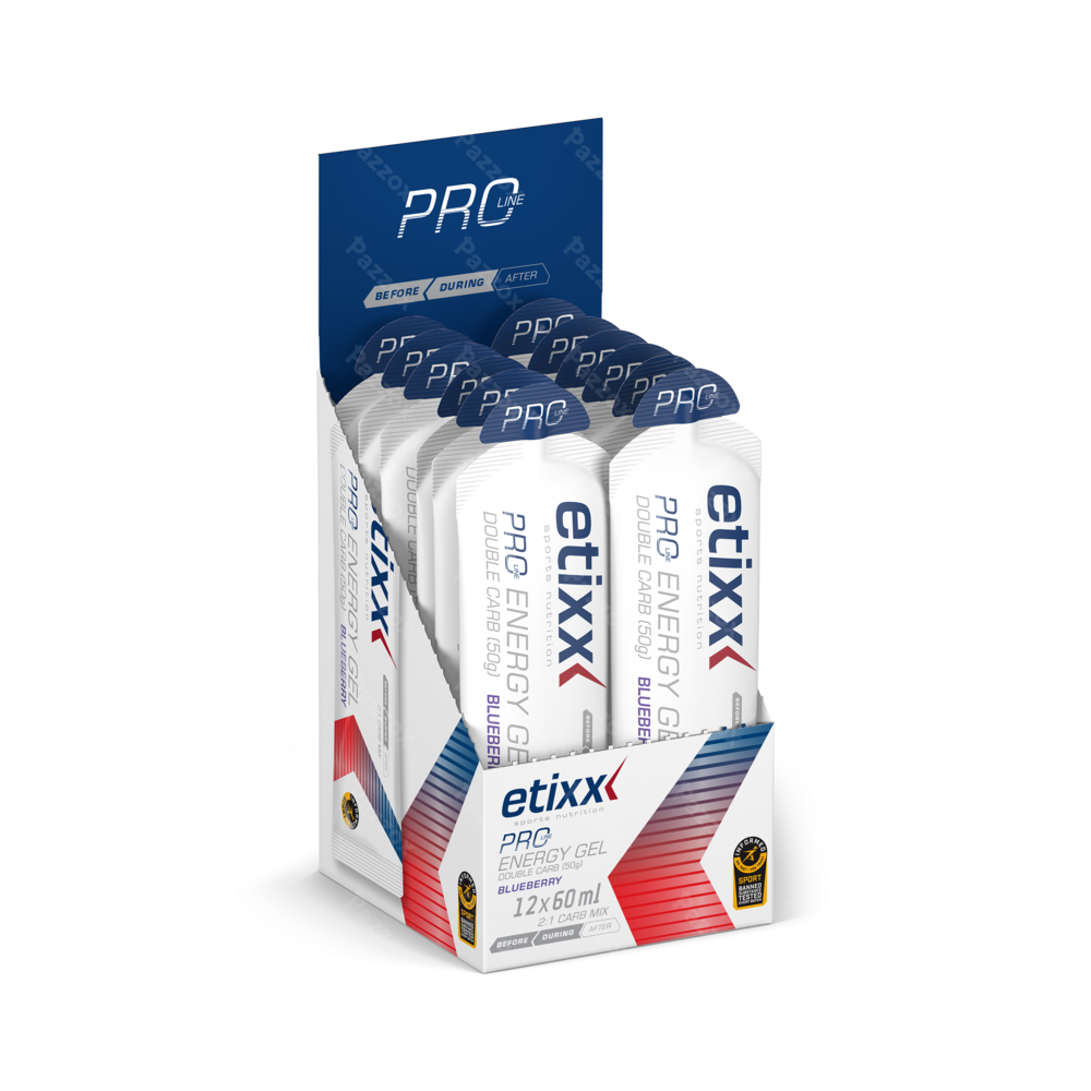 Etixx Double Carb Energy Gel Prol.blueberry12x60ml