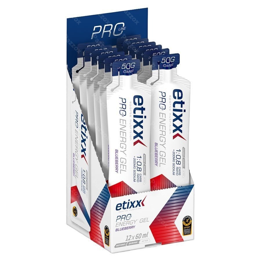 Etixx Double Carb Energy Gel Prol.blueberry12x60ml