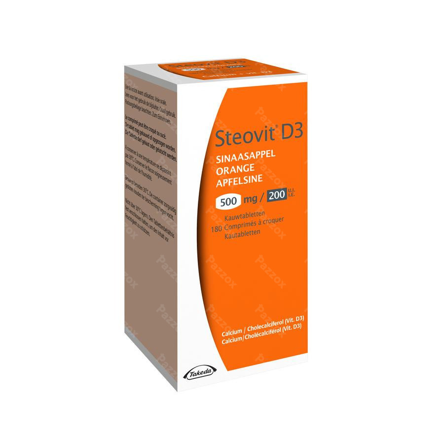 Steovit D3 Sinaas 500mg/200ie Kauwtabl 180 Flacon