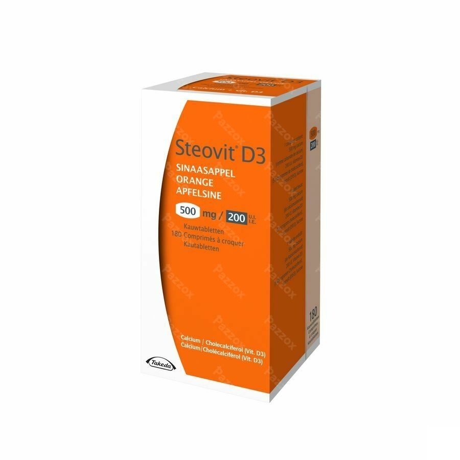 Steovit D3 Sinaas 500mg/200ie Kauwtabl 180 Flacon